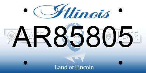 AR85805 Illinois License Plate