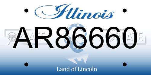 AR86660 Illinois License Plate