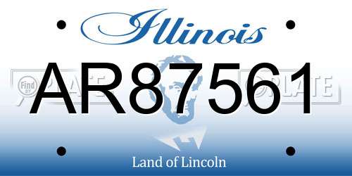 AR87561 Illinois License Plate