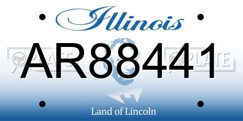 AR88441 Illinois License Plate