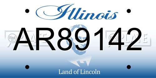 AR89142 Illinois License Plate