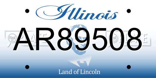 AR89508 Illinois License Plate