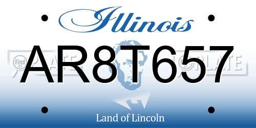 AR8T657 Illinois License Plate