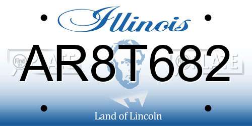 AR8T682 Illinois License Plate