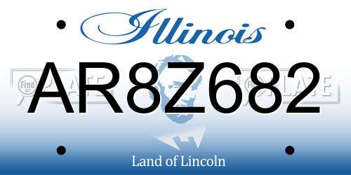 AR8Z682 Illinois License Plate