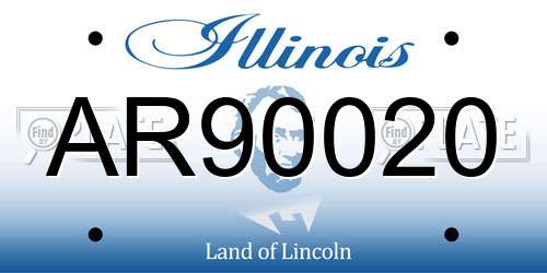 AR90020 Illinois License Plate