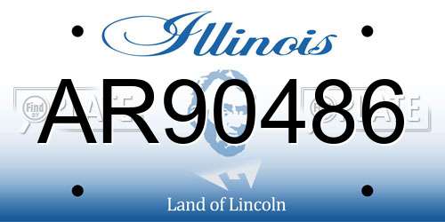 AR90486 Illinois License Plate