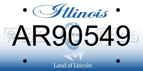 AR90549 Illinois License Plate