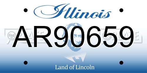 AR90659 Illinois License Plate