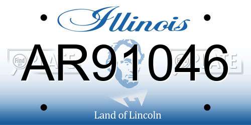 AR91046 Illinois License Plate