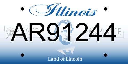 AR91244 Illinois License Plate