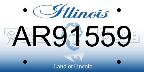 AR91559 Illinois License Plate