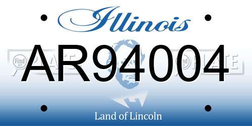 AR94004 Illinois License Plate