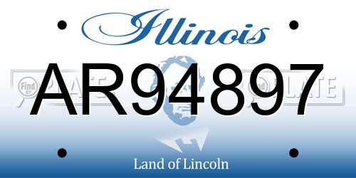 AR94897 Illinois License Plate