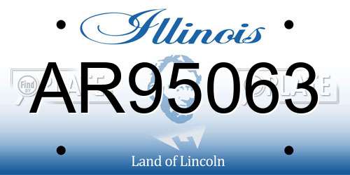 AR95063 Illinois License Plate