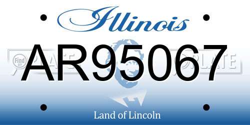 AR95067 Illinois License Plate