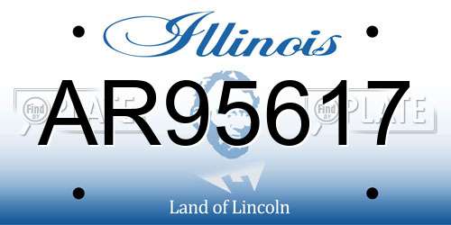 AR95617 Illinois License Plate
