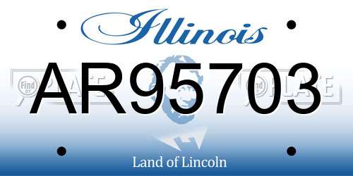 AR95703 Illinois License Plate