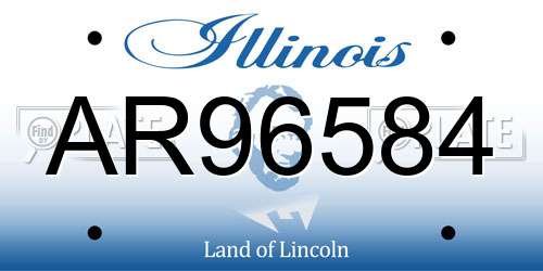 AR96584 Illinois License Plate