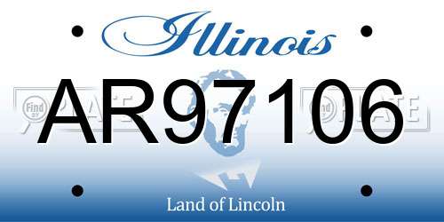 AR97106 Illinois License Plate