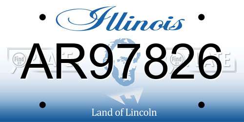 AR97826 Illinois License Plate