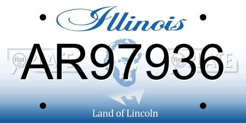 AR97936 Illinois License Plate