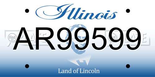 AR99599 Illinois License Plate