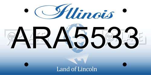 ARA5533 Illinois License Plate