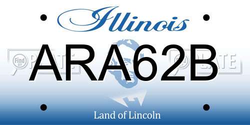 ARA62B Illinois License Plate