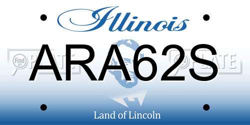 ARA62S Illinois License Plate