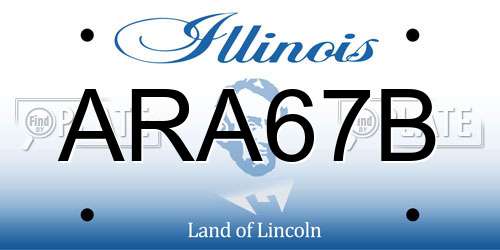 ARA67B Illinois License Plate