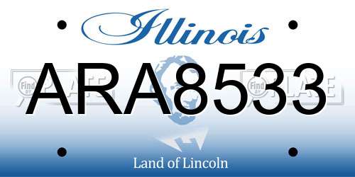 ARA8533 Illinois License Plate