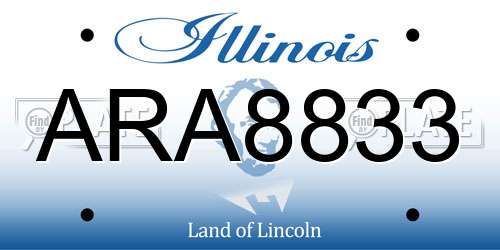 ARA8833 Illinois License Plate