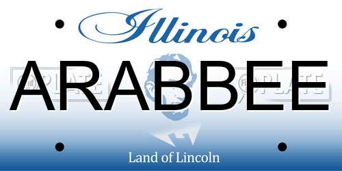 ARABBEE Illinois License Plate