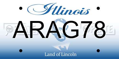 ARAG78 Illinois License Plate