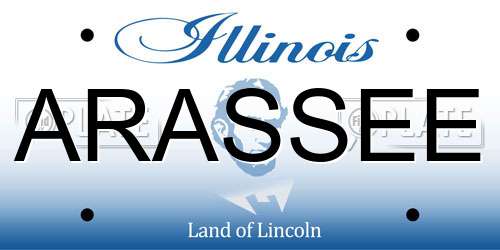 ARASSEE Illinois License Plate