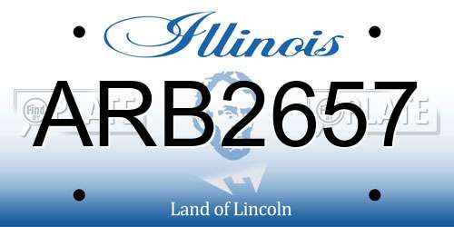 ARB2657 Illinois License Plate