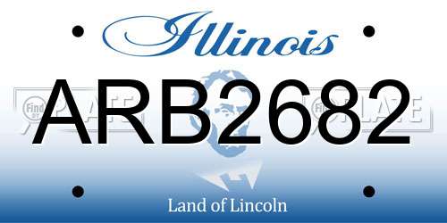 ARB2682 Illinois License Plate