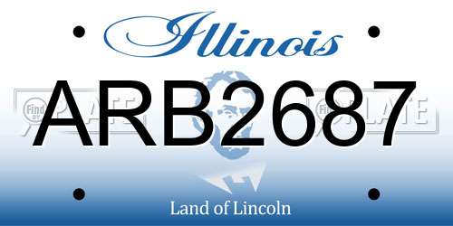 ARB2687 Illinois License Plate