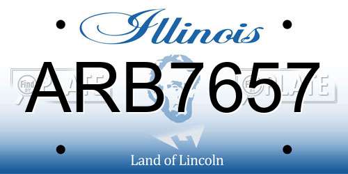 ARB7657 Illinois License Plate