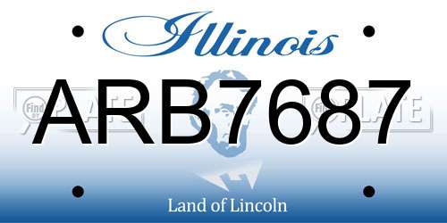 ARB7687 Illinois License Plate