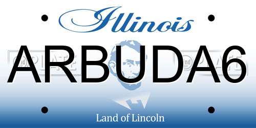 ARBUDA6 Illinois License Plate