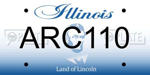 ARC110 Illinois License Plate