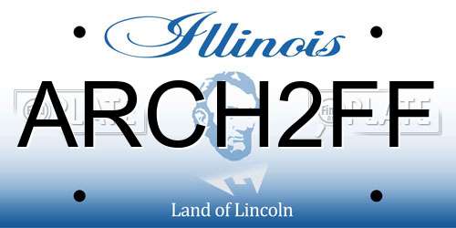 ARCH2FF Illinois License Plate