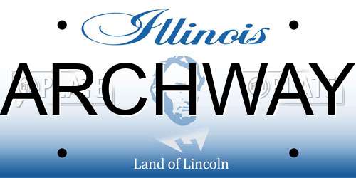 ARCHWAY Illinois License Plate