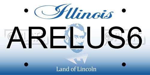 ARELUS6 Illinois License Plate