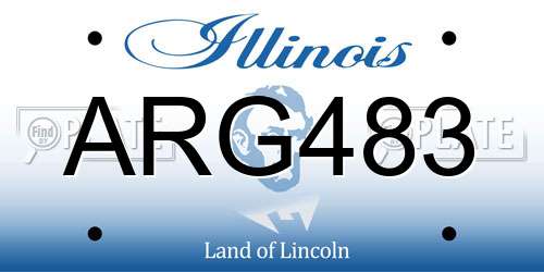 ARG483 Illinois License Plate