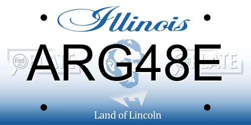 ARG48E Illinois License Plate