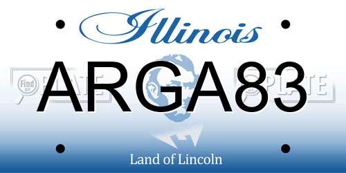 ARGA83 Illinois License Plate