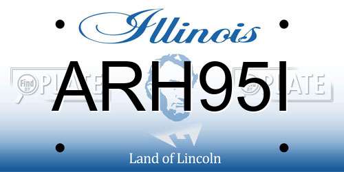 ARH95I Illinois License Plate